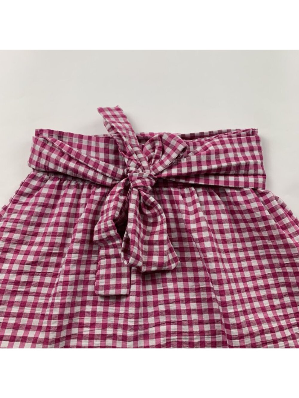 Zara Pink Gingham Checkered A-Line Skirt M - Picture 2 of 7